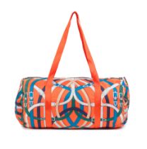 Hermès: an Orange Cavalcadour Airsilk Duffle Bag 2017 (includes box)