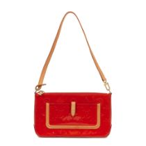 Louis Vuitton: a Red Vernis Mallory Pochette 2004