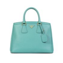 Prada: a Pale Blue Saffiano Lux Leather Tote Bag (includes authenticity card and dust bag)