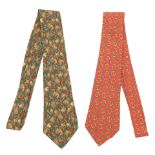 Hermès: Two Silk Ties