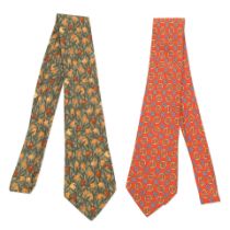 Hermès: Two Silk Ties