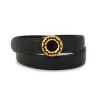 Cartier: a Black Leather 'Panthere' Buckle Belt