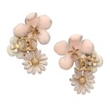 Karl Lagerfeld for Chanel: a Pair of Flower Cluster and CC Stud Earrings Spring 2010
