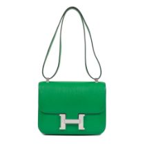 Hermès: a Bambou Chevre Leather Mirror Constance 22 2023 (includes internal mirror, felt pr...