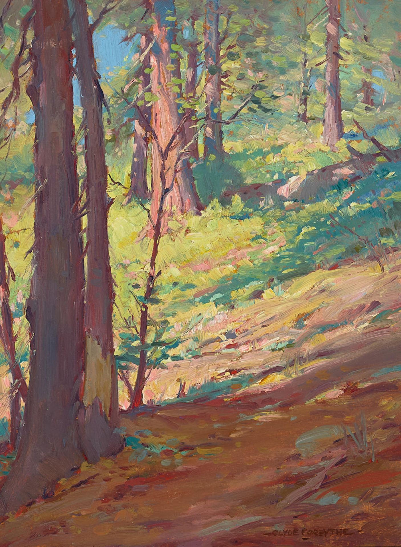 Clyde Forsythe (1885-1962) Sierra Solitude 16 x 12 in. framed 25 x 21 in.