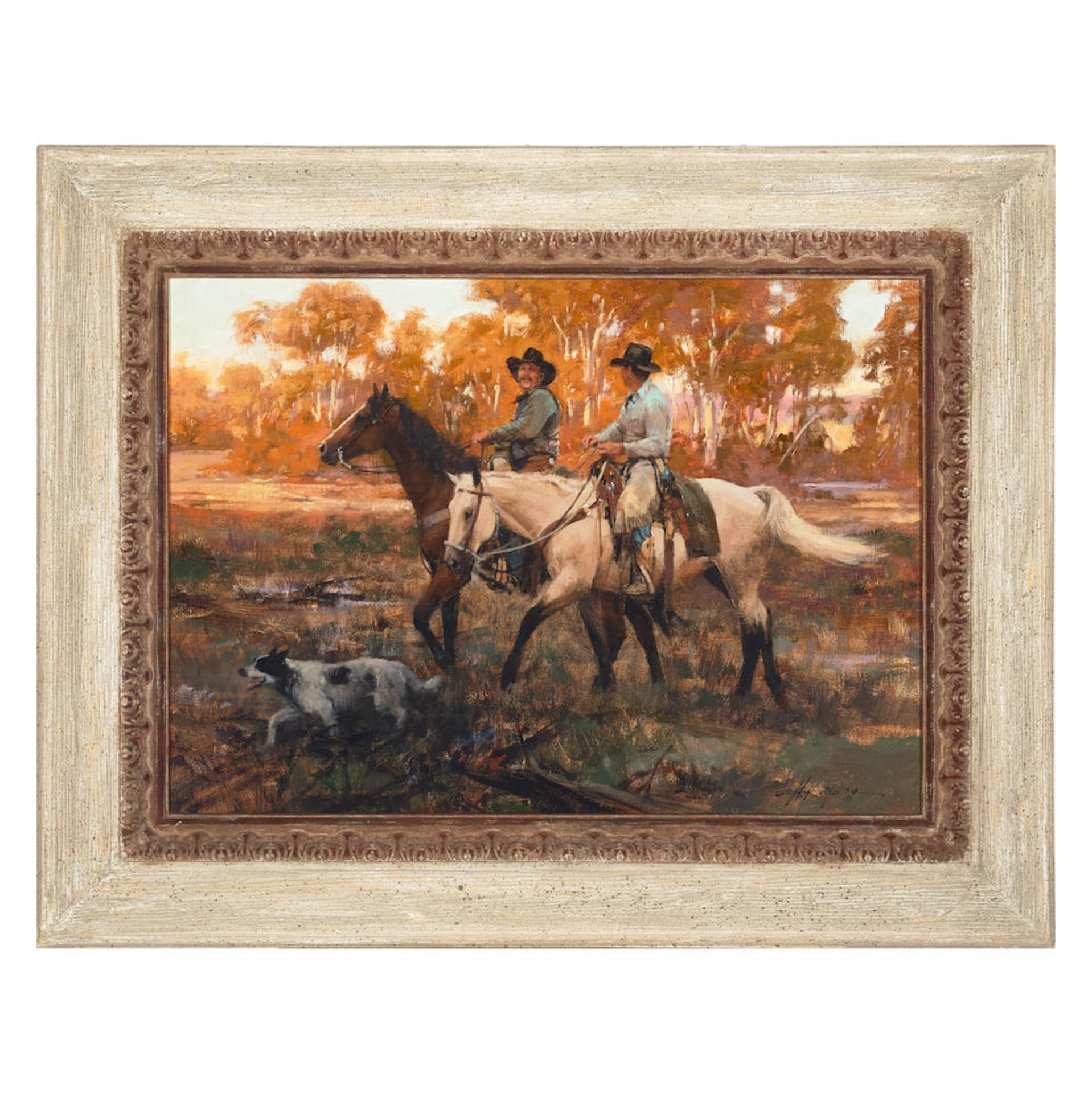 Howard Rogers (born 1932) Good Company 20 x 28 in. framed 29 x 37 1/2 in. - Image 2 of 2