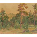 Charles A. Fries (1854-1940) Early Morning in the Laguna Mountains 10 x 12 in. framed 13 1/2 x ...