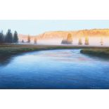 Adriano Manocchia (born 1951) Sunrise - Yellowstone 10 1/2 x 16 1/4 in. framed 16 1/4 x 22 in. (...