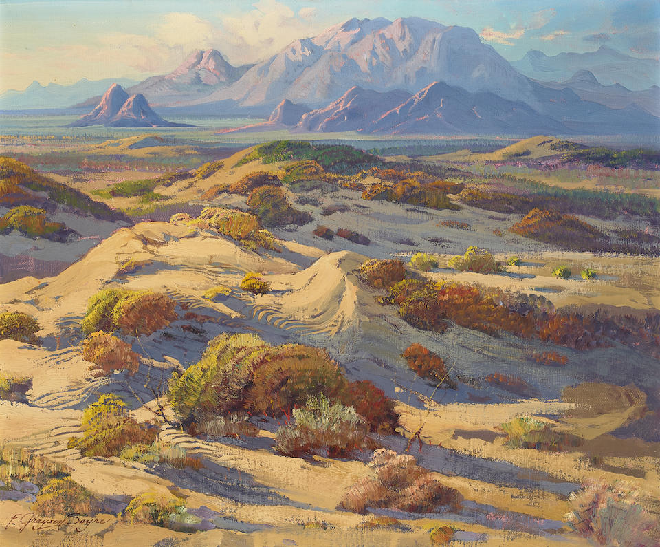 Fred Grayson Sayre (1879-1939) Light and Shadow on the Dunes 20 x 24 in. framed 25 x 29 in.