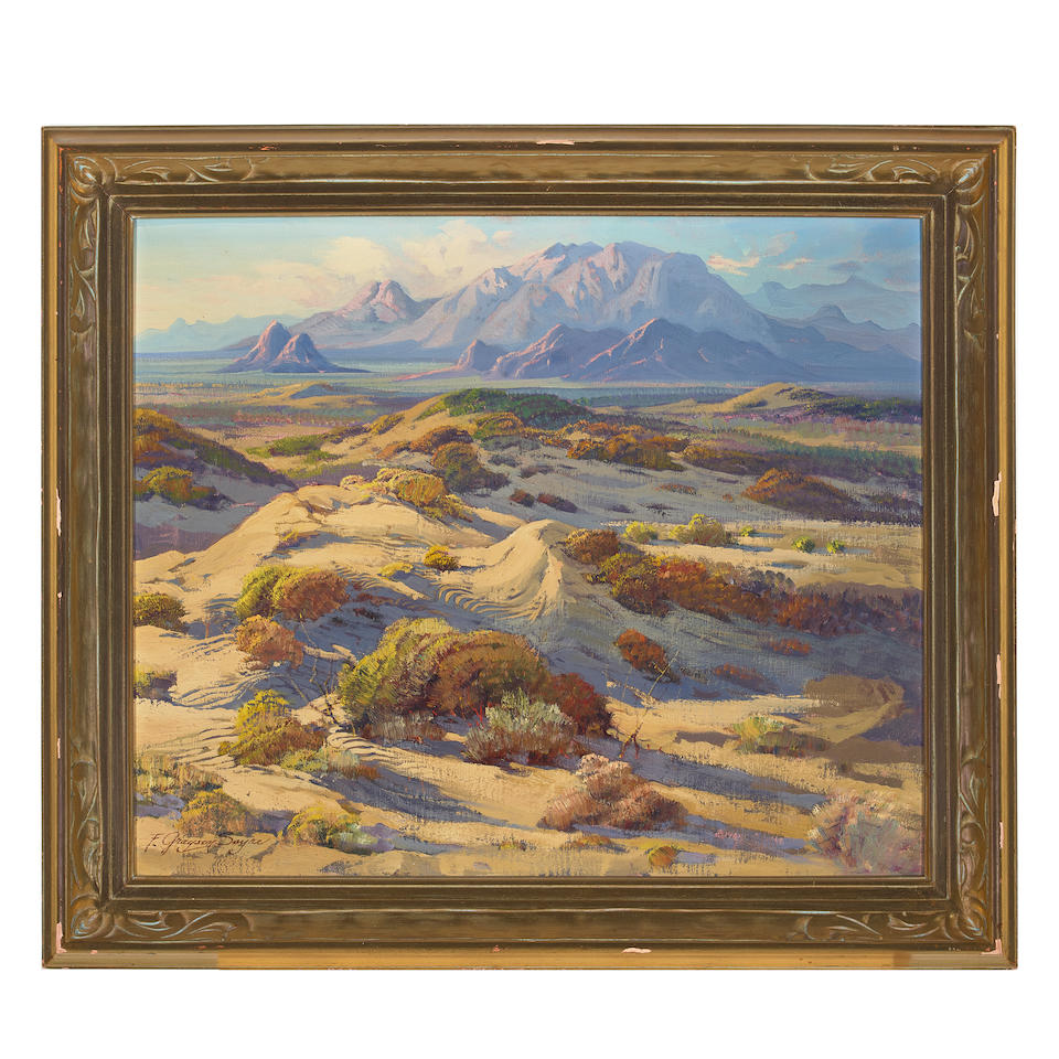 Fred Grayson Sayre (1879-1939) Light and Shadow on the Dunes 20 x 24 in. framed 25 x 29 in. - Image 2 of 2