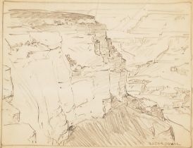 Edgar Payne (1883-1947) Two Southwestern Canyon Landscapes first 8 1/2 x 11 in., second 7 1/4 x ...