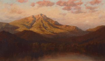 Raymond Dabb Yelland (1848-1900) Mount Diablo 8 3/4 x 14 3/4 in. framed 14 1/2 x 20 1/2 in.