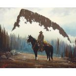 George Dee Smith (born 1944) Ghost Peak (North Fork of the Shoshone) 12 x 20 in. framed 23 3/4 ...