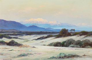 Eliot Candee Clark (1883-1980) San Jacinto at Dawn Near Palm Springs 16 x 24 in. framed 22 1/2 x...