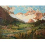 William Lees Judson (1842-1928) The Minarets (Ritter Range, Sierra Nevada Mountains) 30 x 40 in....