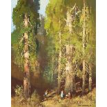 Thomas Andrew Nicholas (born 1934) Among the Giants (Sequoia National Park) 20 x 16 in. framed 2...