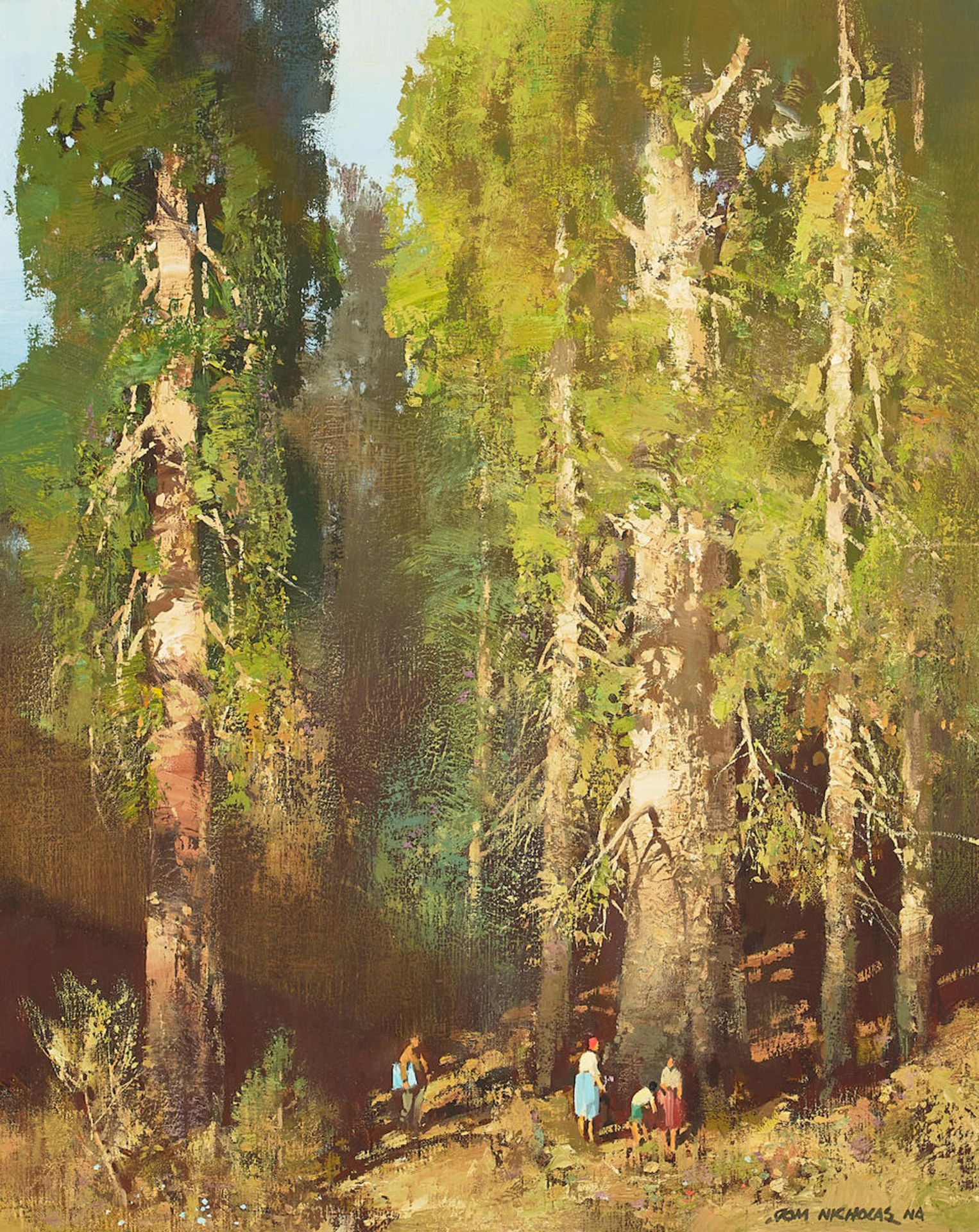 Thomas Andrew Nicholas (born 1934) Among the Giants (Sequoia National Park) 20 x 16 in. framed 2...