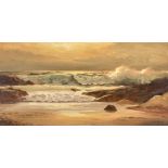 Robert William Wood (1889-1979) Laguna Surf 24 x 48 in. unframed