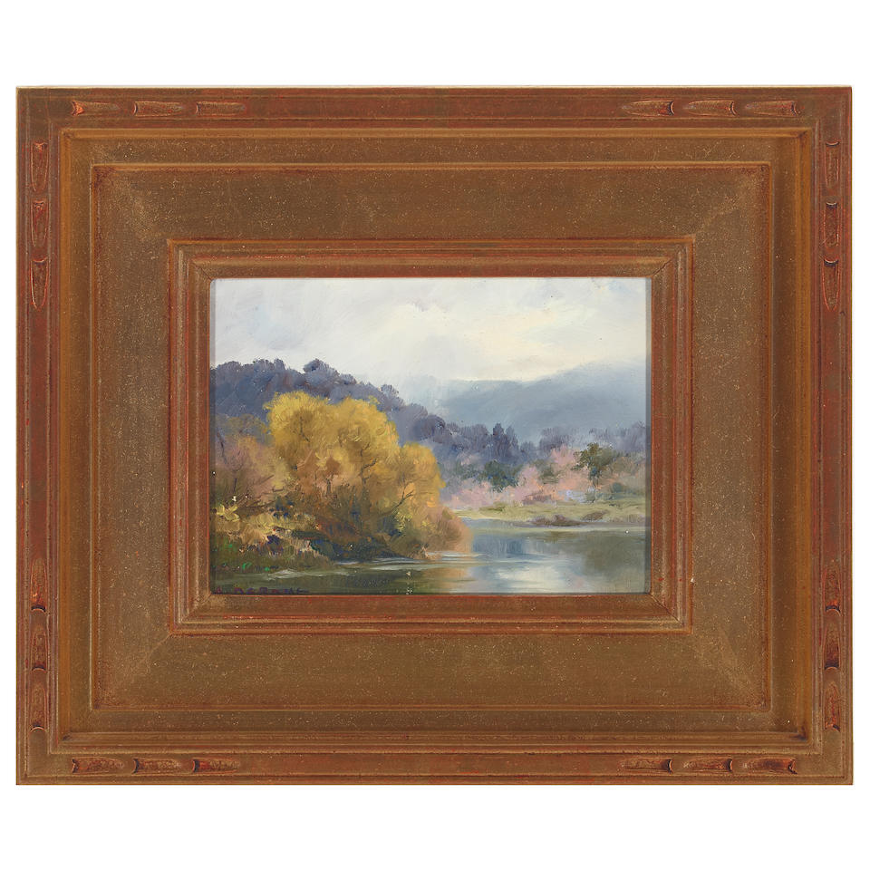 Albert Thomas DeRome (1885-1959) Los Gatos Landscapes (a group of four) each 6 x 8 in. each fram... - Image 3 of 8