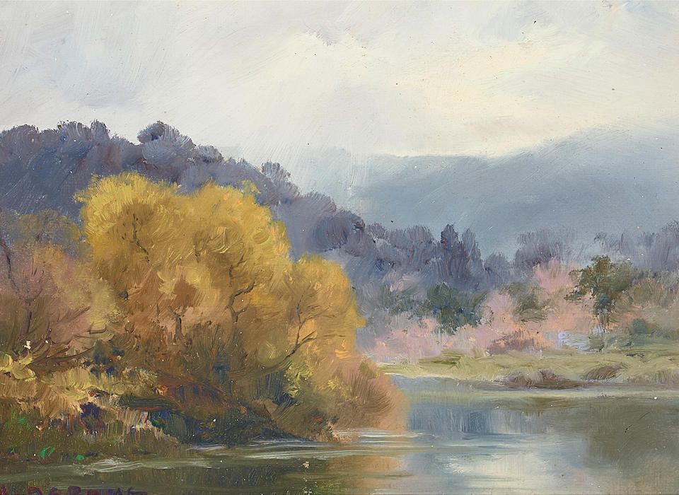 Albert Thomas DeRome (1885-1959) Los Gatos Landscapes (a group of four) each 6 x 8 in. each fram... - Image 2 of 8