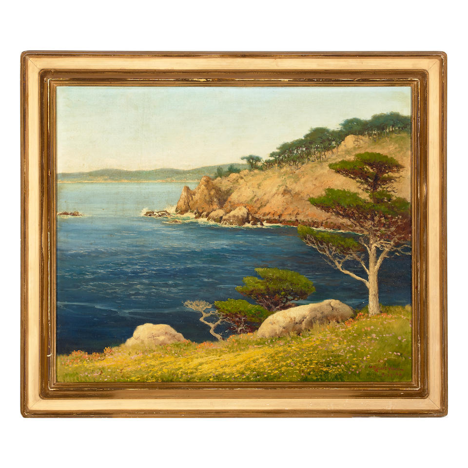 Robert William Wood (1889-1979) Carmel-by-the-Sea 25 x 30 in. framed 30 1/2 x 35 1/2 in. - Image 4 of 4