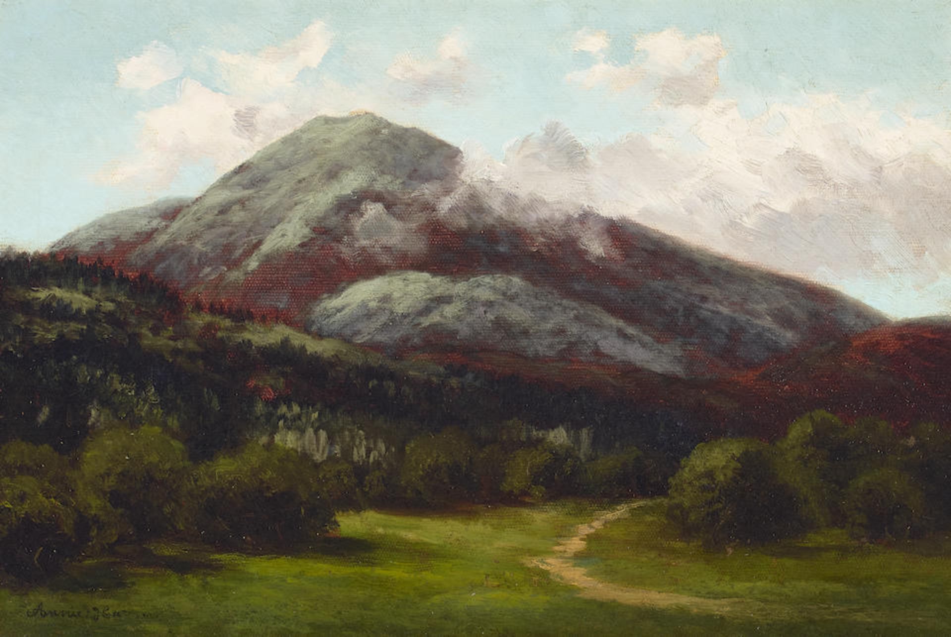 Annie Lyle Harmon (1855-1930) Mt. Tamalpais (Marin County, California) and Oaks and Hills (a gro...