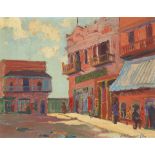 George Demont Otis (1879-1962) Street in Chinatown 14 x 18 in. framed 21 x 25 in.