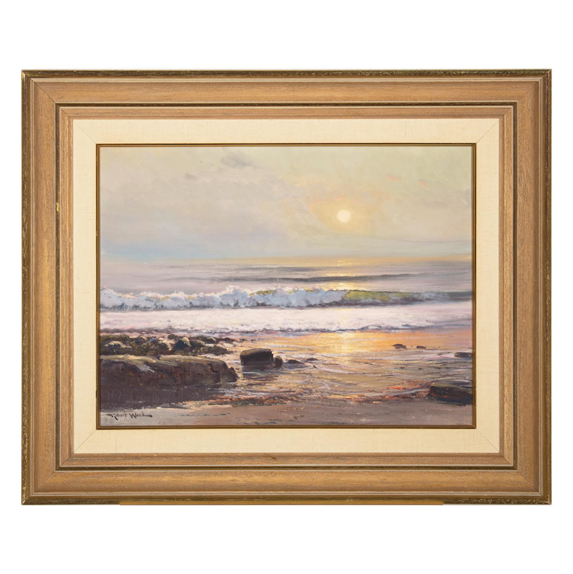 Robert William Wood (1889-1979) Coastal Shoreline 18 x 24 in. framed 26 3/4 x 32 1/2 in. - Bild 2 aus 2