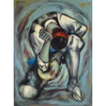 Bernice Lee (Burr) Singer (1912-1992) Tambourine Dance 40 x 30 in. framed 41 1/2 x 31 1/2 in.