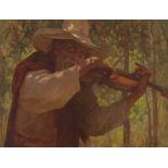 Gordon Coutts (1868-1937) The Fiddler 22 x 30 in. framed 31 x 38 1/2 in.