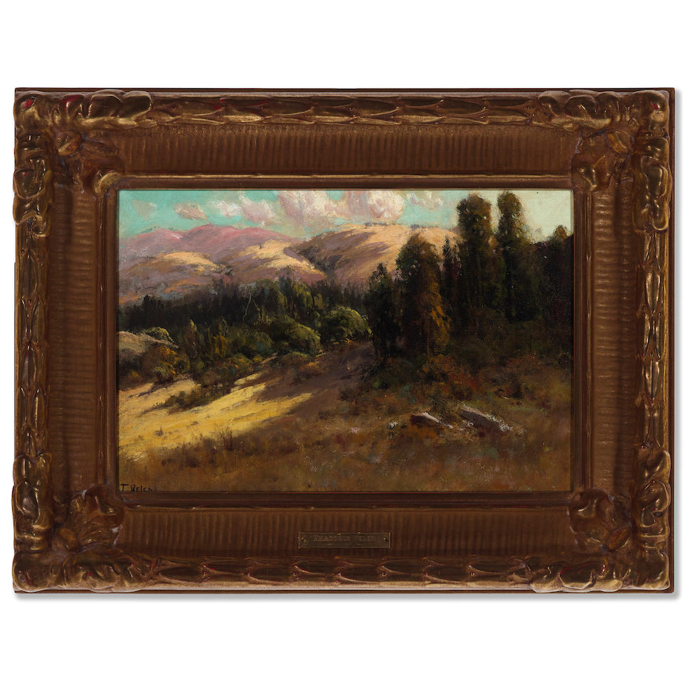 Thaddeus Welch (1844-1919) Marin Hills 12 1/8 x 18 in. framed 19 1/2 x 25 1/2 in. (Painted circ... - Image 3 of 3