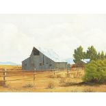 Ray Stanford Strong (1905-2006) San Joaquin Barn 18 x 24 in. framed 23 x 29 in.