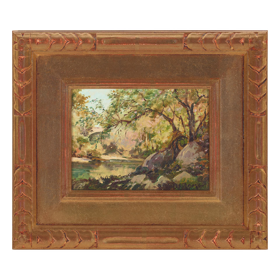 Albert Thomas DeRome (1885-1959) Los Gatos Landscapes (a group of four) each 6 x 8 in. each fram... - Image 6 of 8