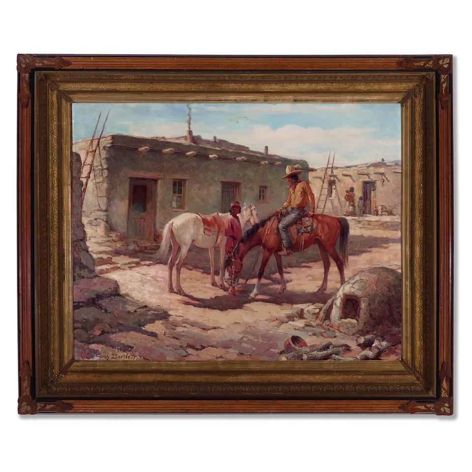 Gray Bartlett (1885-1951) The Wait 28 x 34 in. framed 36 x 44 in. - Image 3 of 3