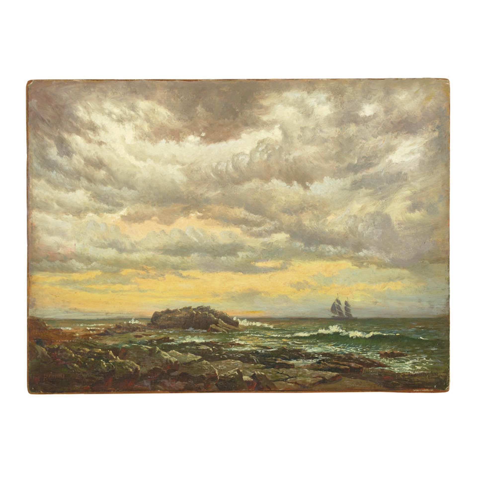 Paul Grimm (1891-1974) Stormy Sea 20 x 27 in. unframed - Bild 2 aus 2