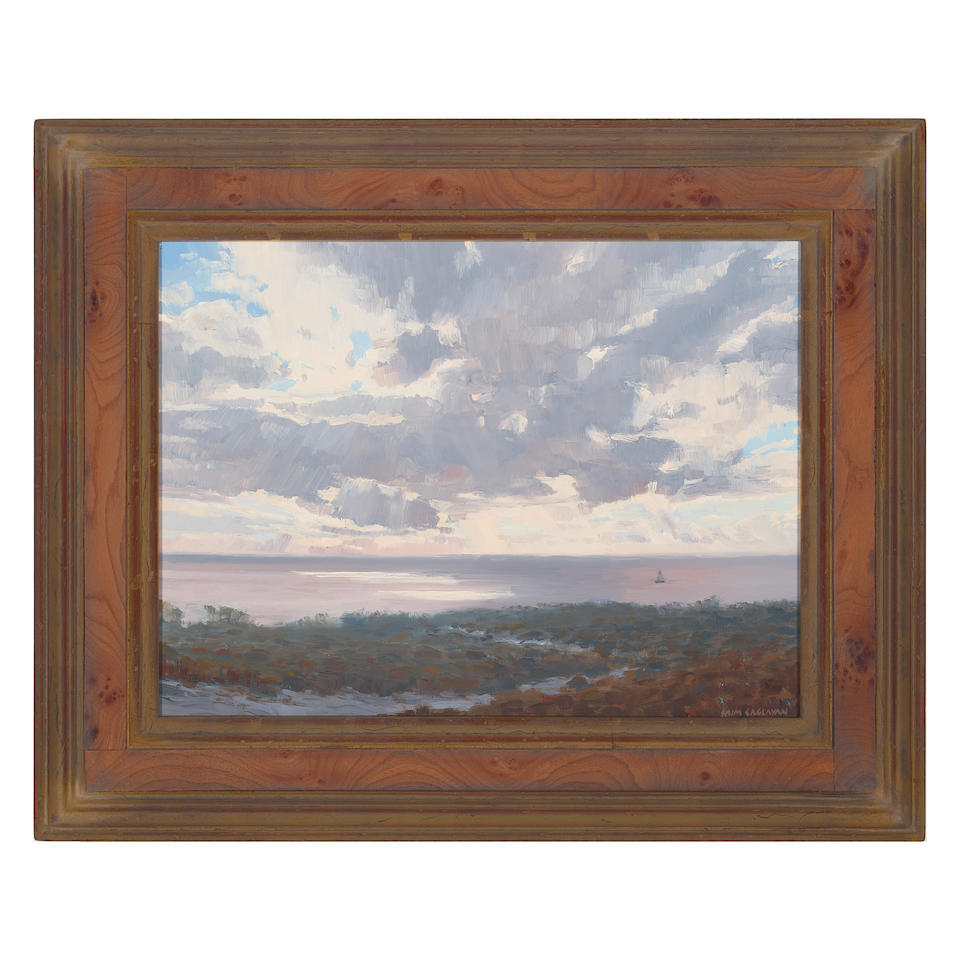 Saim Caglayan (20th Century) Crystal Cove Storm 12 x 16 in. framed 17 1/4 x 21 1/2 in. - Image 2 of 2