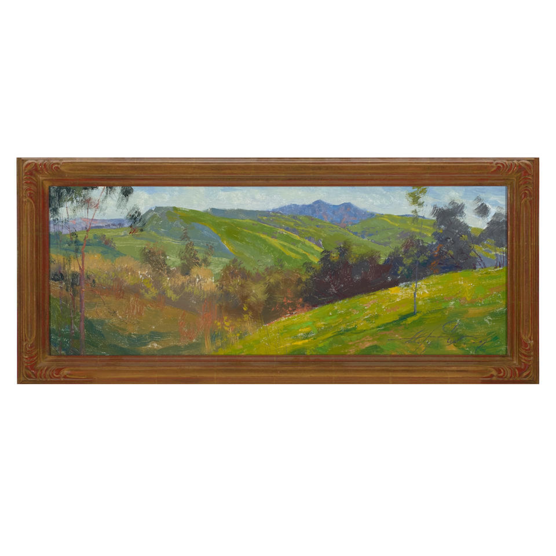 Alexey Steele (born 1967) Two Landscapes, possibly of the Irvine Ranch first 9 x 24 in., second ... - Bild 4 aus 4