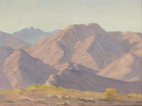 John William Hilton (1904-1983) Mountain Landscape 9 x 12 in. framed 14 1/4 x 17 in.