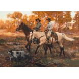 Howard Rogers (born 1932) Good Company 20 x 28 in. framed 29 x 37 1/2 in.