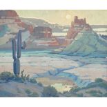 Howard Arden Edwards (1884-1953) Arizona Desert Landscape 16 x 20 in. framed 18 x 21 1/2 in.