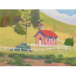 Arturo Tello (born 1954) Island Chapel 9 x 12 in. framed 14 1/2 x 17 1/2 in.