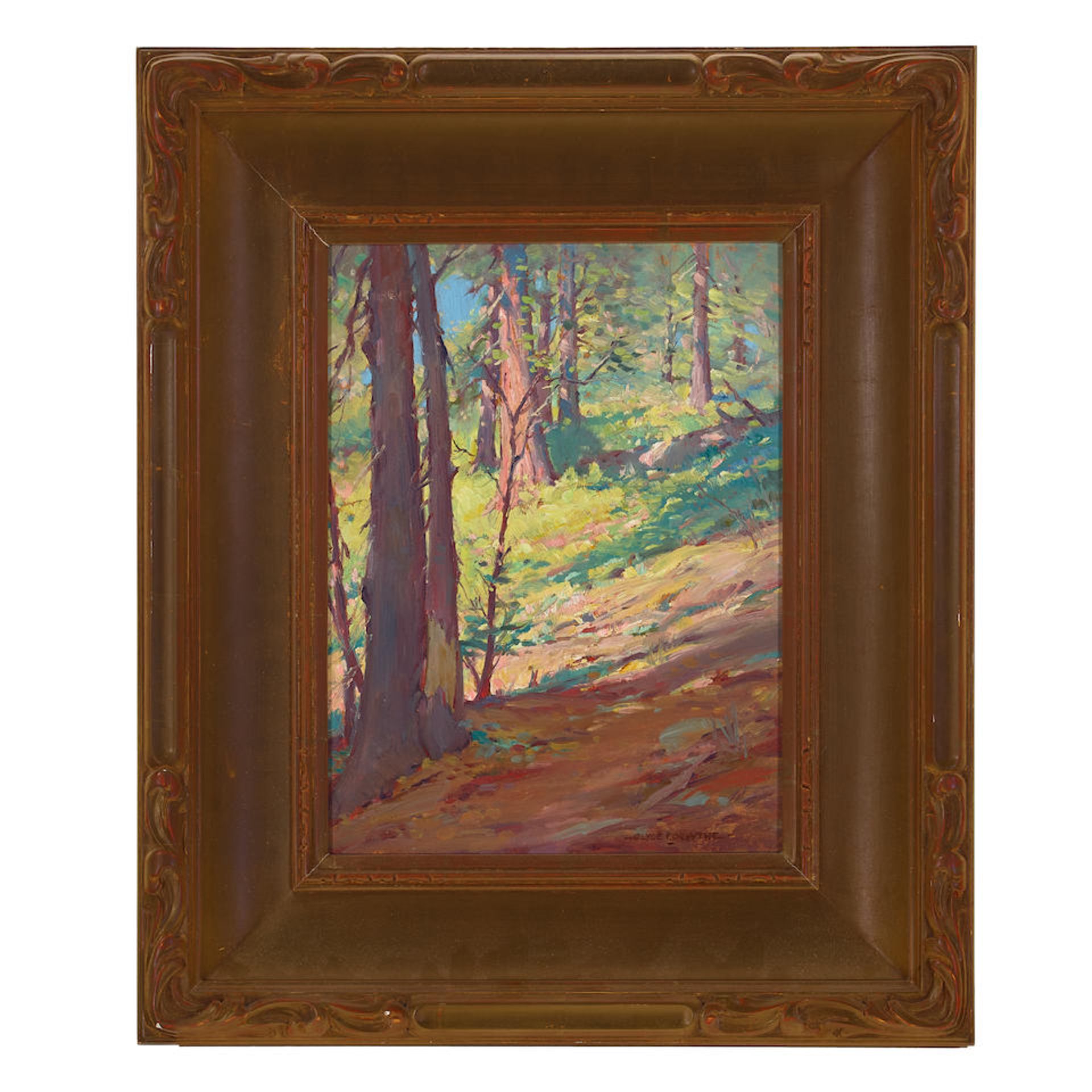 Clyde Forsythe (1885-1962) Sierra Solitude 16 x 12 in. framed 25 x 21 in. - Image 2 of 2