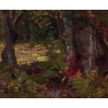 Emma Lampert Cooper (1860-1920) The Woods, North Conway (New Hampshire) 8 1/2 x 10 1/2 in. frame...