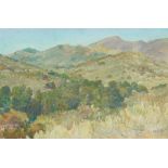 Charles A. Fries (1854-1940) Hills of Jamacha, McGinty Mountain 12 x 18 in. framed 17 x 23 in.