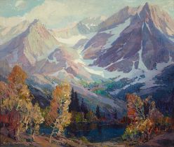 Nell Walker Warner (1891-1970) Sierra Solitude 34 x 40 in. framed 38 3/4 x 44 3/4 in.