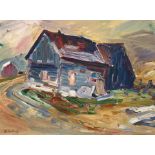 René Jean Richard (Canadian, 1895-1982) Sans Titre (Maison) 18 x 24 in. framed 24 x 29 1/2...