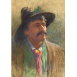 Marion Kavanagh Wachtel (1876-1954) Portrait of a Man (Believed to be Elmer Wachtel) sight 14 1/...