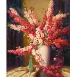 Volney Allan Richardson (1880-1955) Cherry Blossoms in a Vase 36 x 30 in. framed 45 x 39 in.