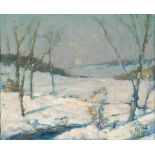 William Ritschel (1864-1949) Moon Glow 9 1/4 x 11 in. framed 14 1/2 x 16 1/2 in.