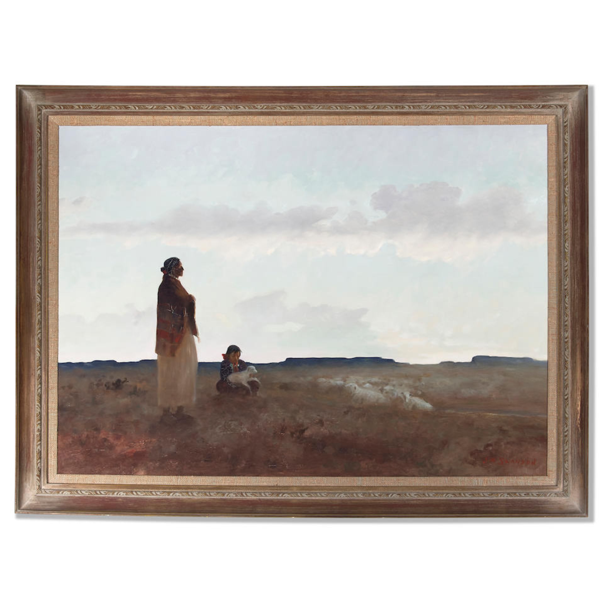 Jack N. Swanson (1927-2014) Evening - Navajo Country 31 x 43 in. framed 37 x 48 in. - Bild 2 aus 2